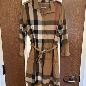 Authentic Burberry Cotton Check Dress